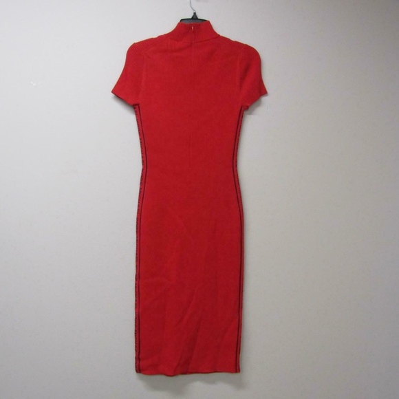 NWT Michael Kors Logo Tape Dress- Scarlet- Medium - Picture 4 of 5